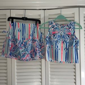 Lily Pulitzer Skort and Shirt Set (both size 00)